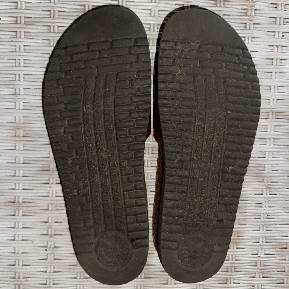 Used Hanki Mephisto Genuine Leather Brown Sandals Made in France 38 - Picture 9 of 12